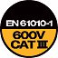 IEC/EN 61010-1:2001, 600V CAT III