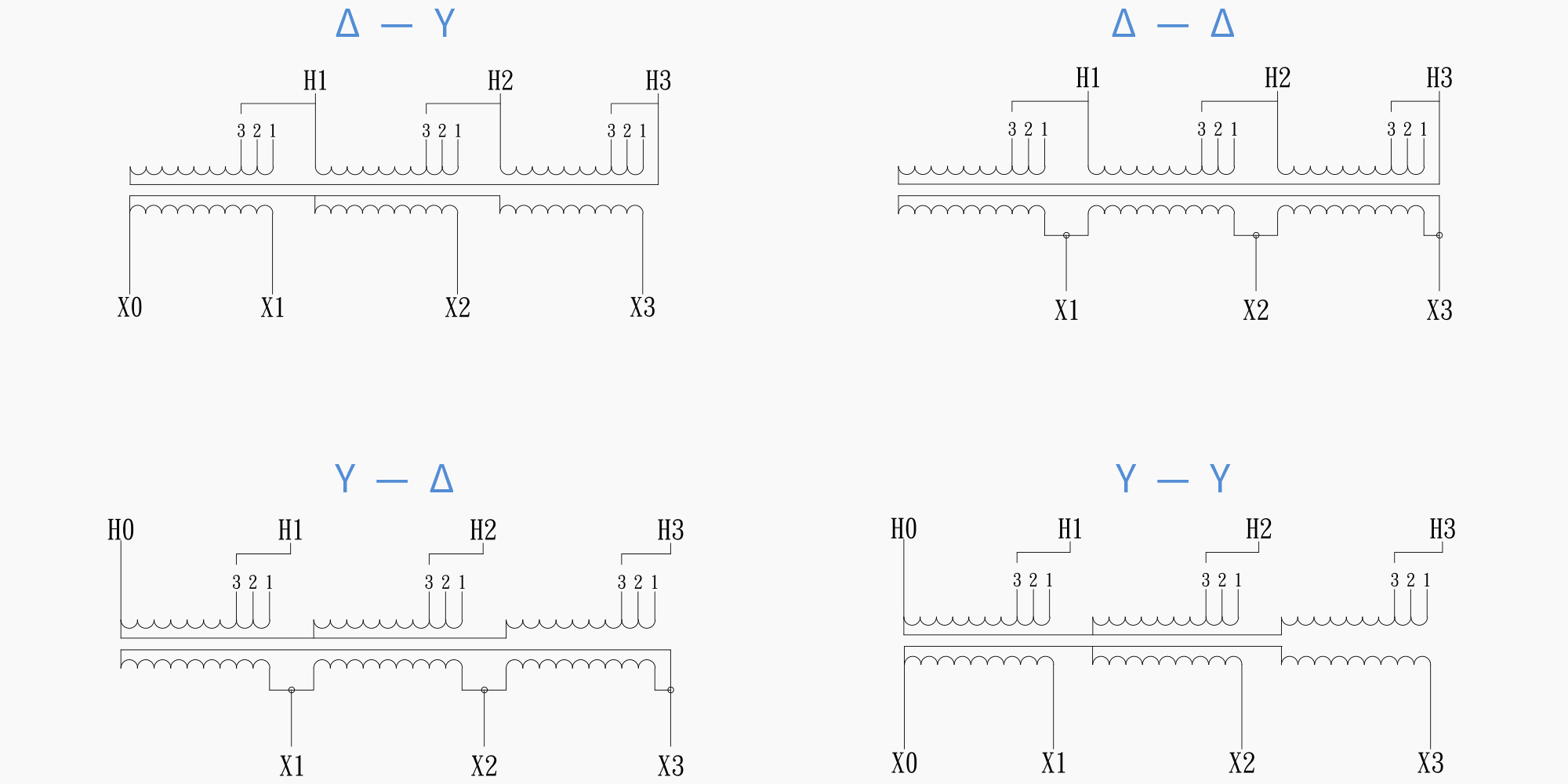 低壓模注變壓器接線圖